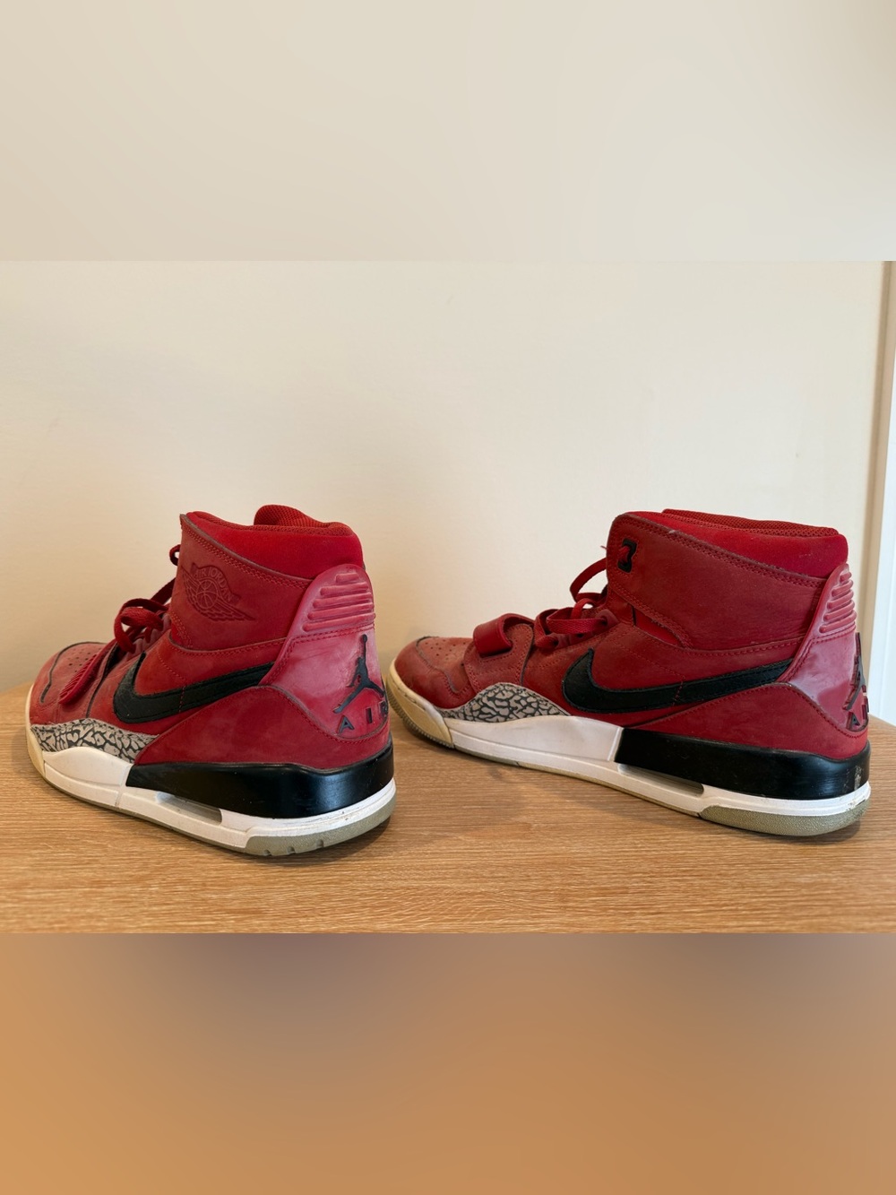Nike Air Jordan Red High-Top Sneakers - Picture 7 of 9